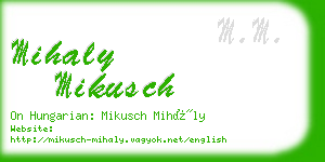 mihaly mikusch business card